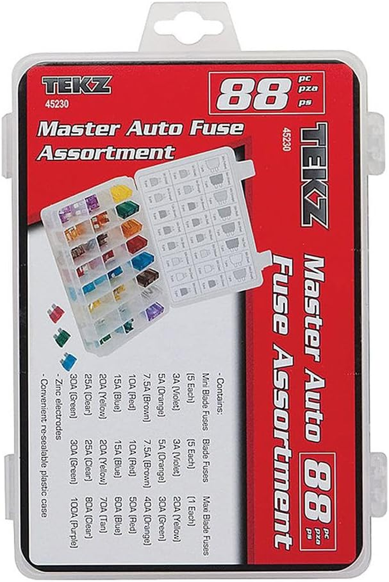 Titan Tools 45230 Master Auto Fuse Assortment, One Size, Factory, 88 Piece image number 1