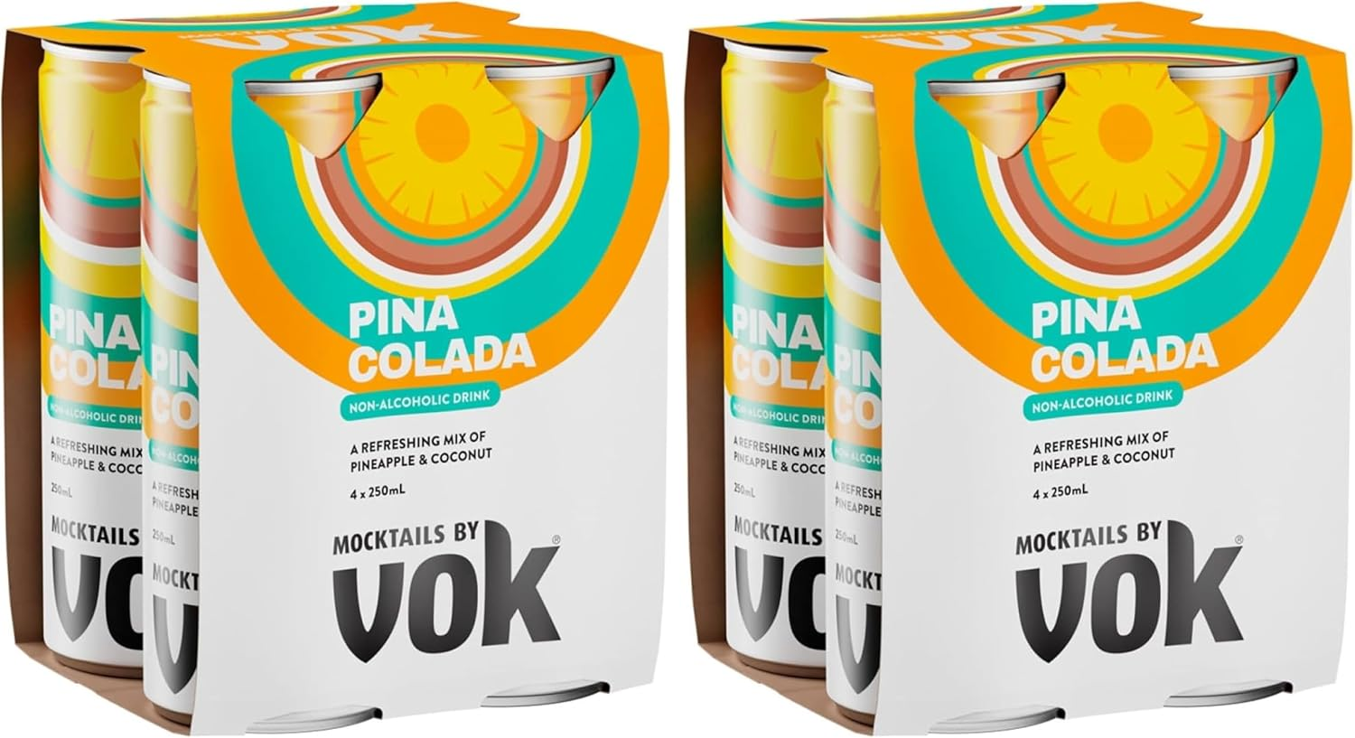 Vok Mocktail Pina Colada Non Alcoholic Drink 250 Ml (Pack of 4) image number 1