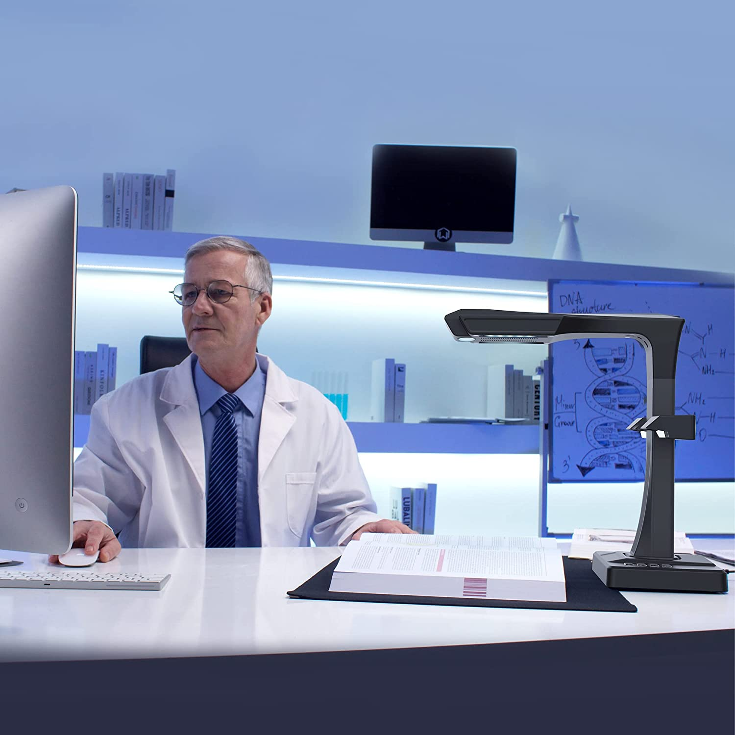 CZUR ET24 Pro Professional Book/Document Scanner, 24MP HD Camera, 3Rd Gen Auto-Flatten & Deskew Tech, A3 Scanner, 180+ Languages OCR, Support HDMI, for Windows/Macos/Linux image number 1