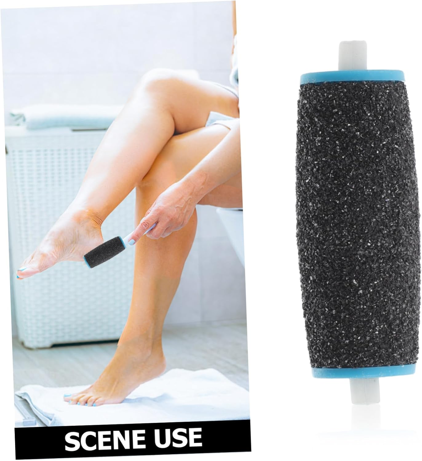 HAPINARY 10Pcs Foot Callus Remover Replacement Head Electric Pedicure Rollers Foot Loofah Pumice Skin Remover image number 4