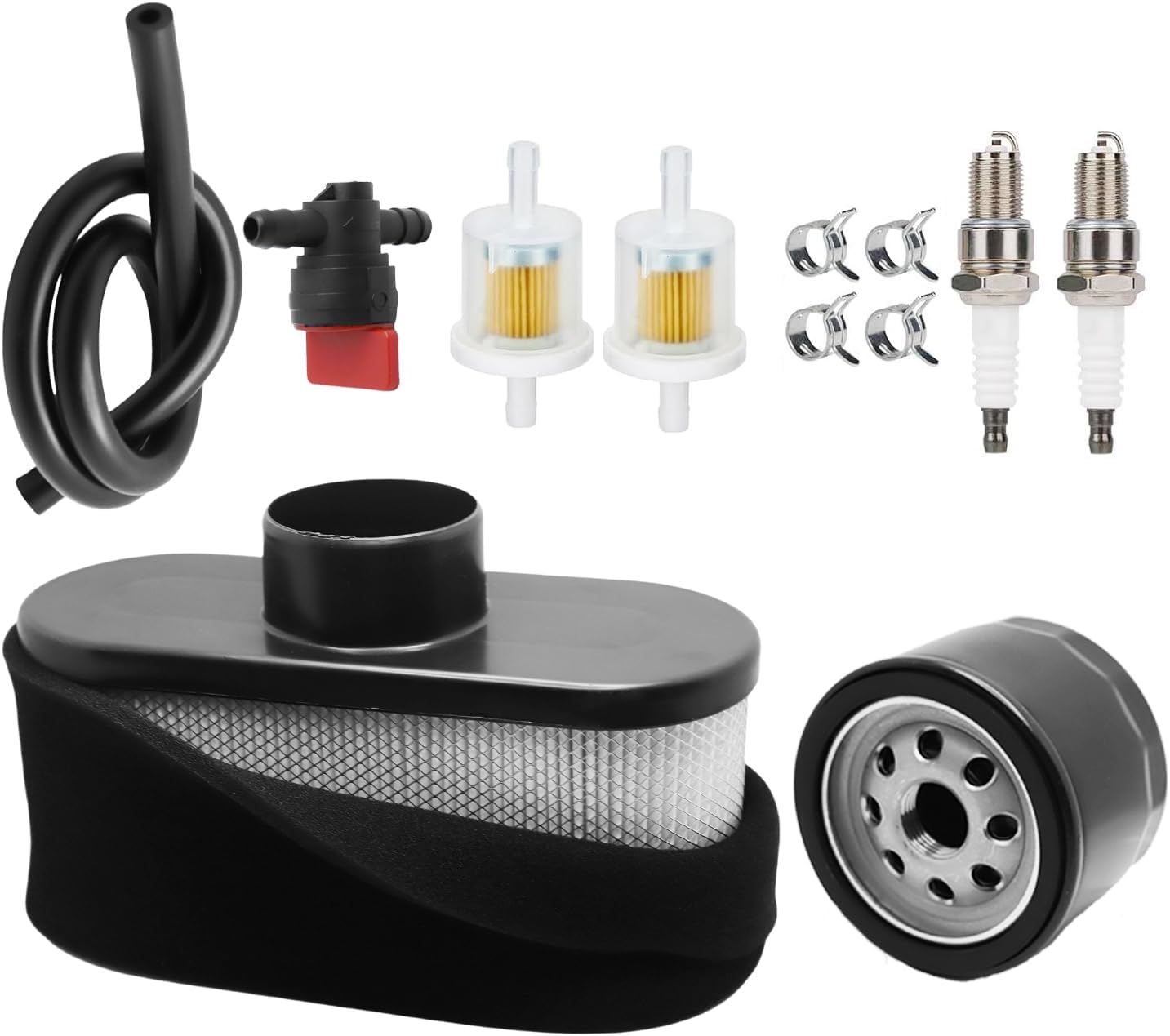 Caalii Tune up Kit for Husqvarna Z254F Parts, Oil Filter Air Filter for Husqvarna Zero Turn Lawn Mower.Gravely Oil Filter for Kawasaki Oil Filter RF651V FR730V FS481V FS541V FS600V FS730V.