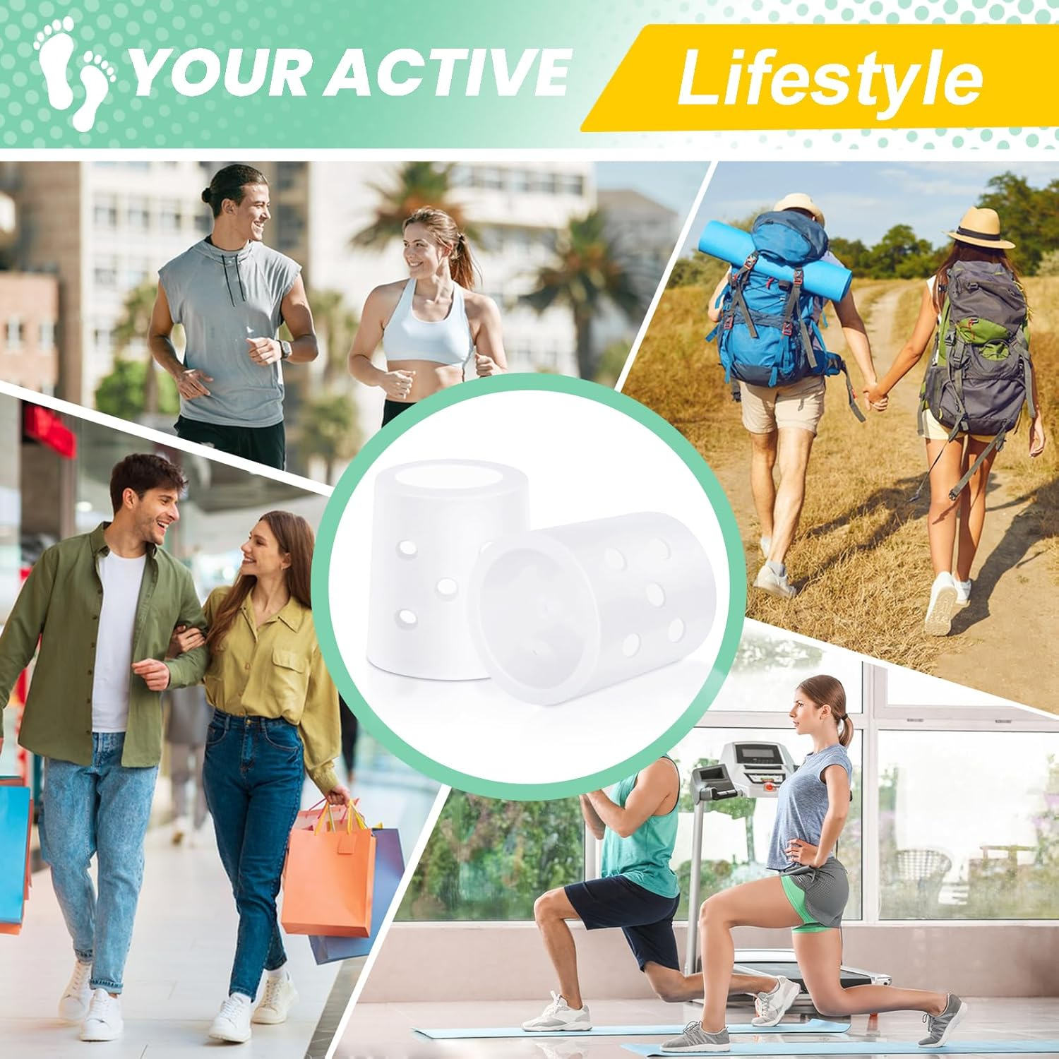 Pinky Toe Protector, (10Pcs-Clear, S Size) Gel Toe Sleeves, Toe Guards with Aloe Vera Extract, Breathable Toe Cushions for Rubbing, Corn, Blister, Toenails Loss, Hammer Toes image number 4