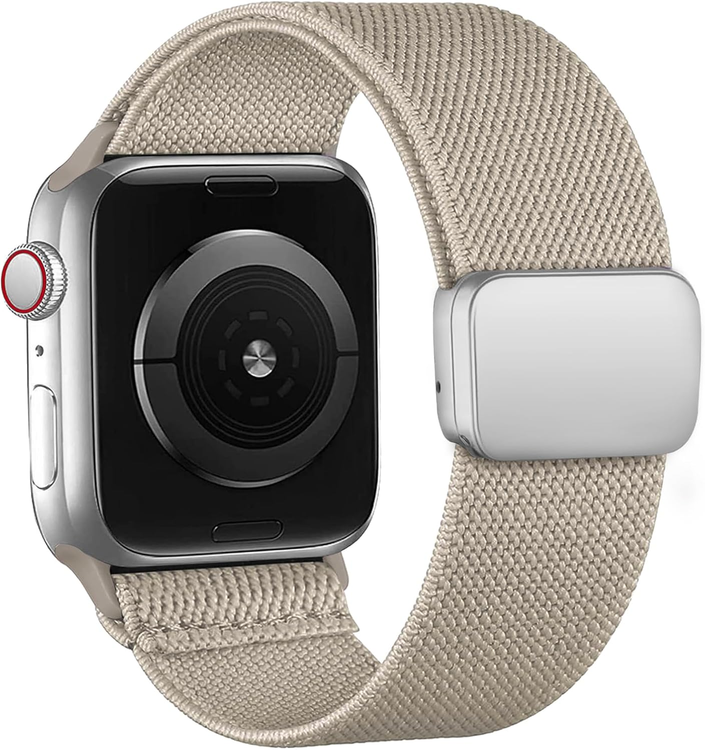 Magnetic Stretchy for Apple Watch Band 46Mm 42Mm 45Mm 44Mm 40Mm 49Mm 41Mm 38Mm Women Men,Nylon Sport Loop Elastic Adjustable Strap for Iwatch Ultra 3 2/Ultra/Se 3/Se/2Nd/Series 11 10/9/8/7/6/5/4/3