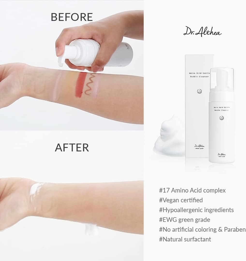 Dr.Althea Amino Acid Gentle Bubble Cleanser | Foam Cleanser | Daily Gentle Face Wash for Sensitive Skin | Vegan Korean Skin Care | 4.73 Fl Oz image number 2