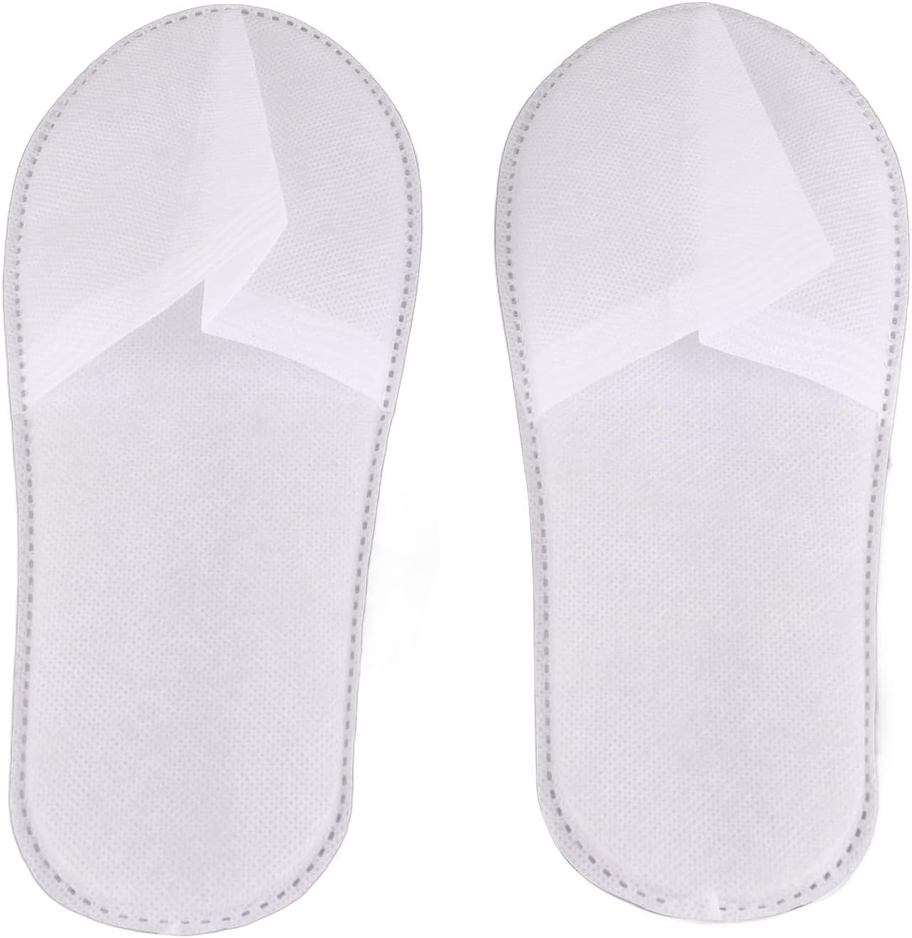 QANYEGN 50Pair Disposable Slippers, Portable Non Slip Bulk Slipper, Disposable Guest Slippers for Home Spa Hotel Party (Non Woven) image number 2