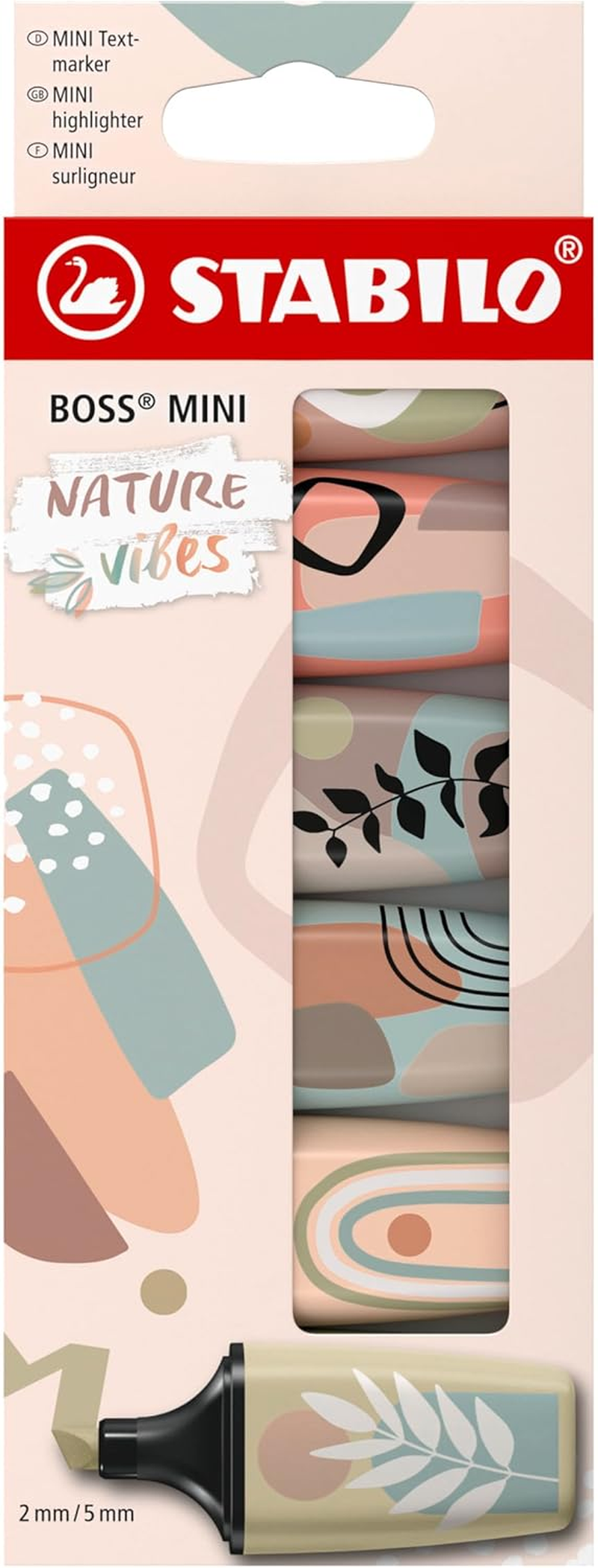 STABILO BOSS MINI Naturevibes - Highlighter - Pack of 6 - Assorted Colours image number 6