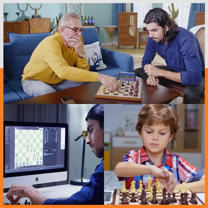 Chessnut Air Electronic Chess Set, a Magnificently Handcrafted Wooden Chess Board with Extra Queens,Leds, AI Adaptive Electronic Chess Set Game and App with Computer Chess Board image number 4