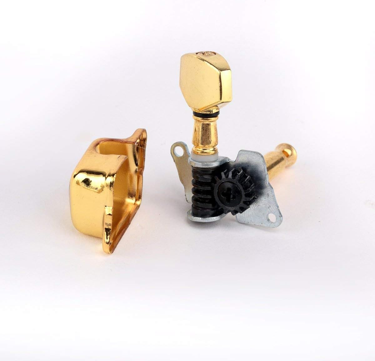 Musiclily 6 in Line Semi-Sealed Guitar Tuners Tuning Pegs Keys Machine Heads Set for Strat Squier Style Electric Guitar, Gold image number 2