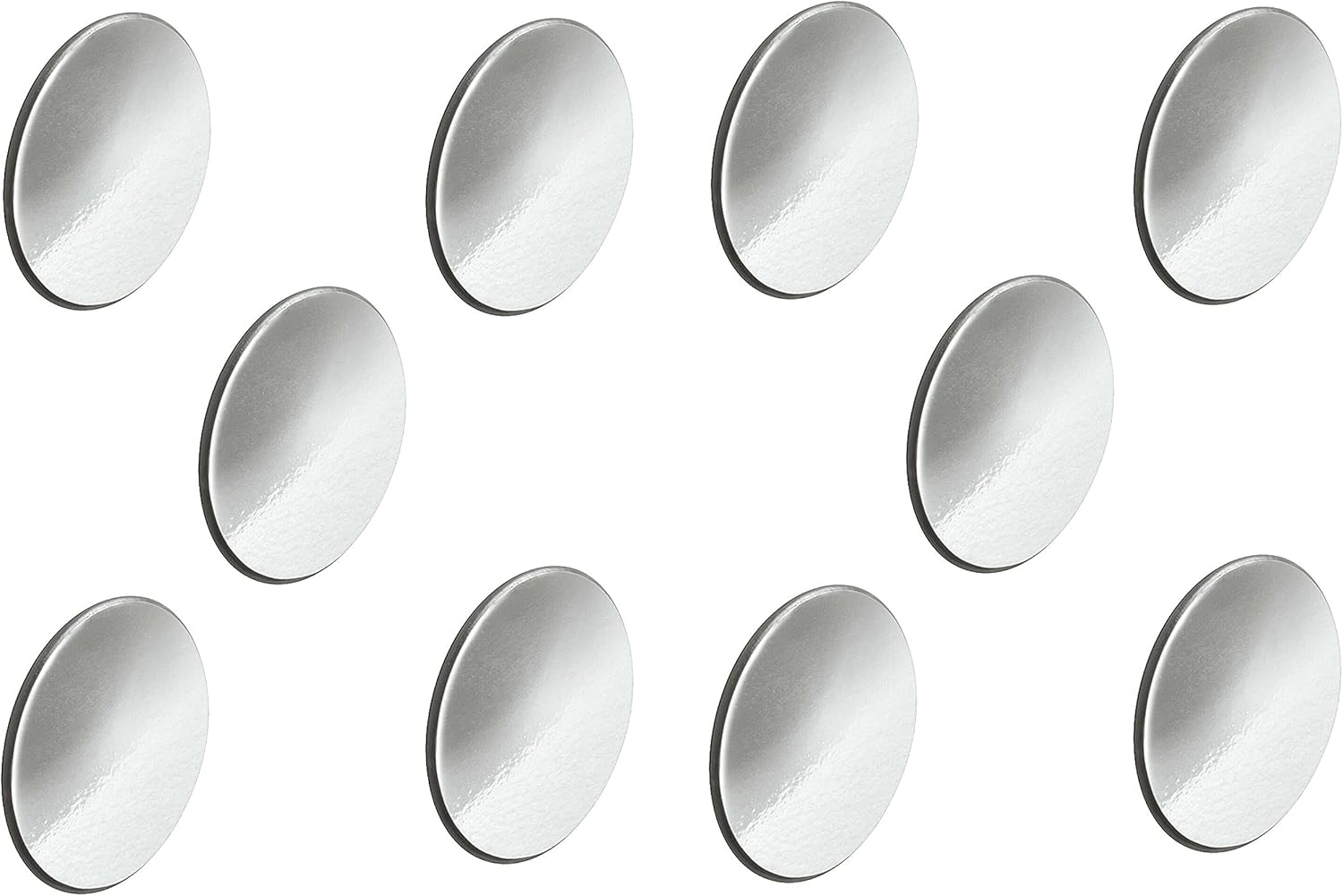 Cyclingcolors 10X Self Adhesive Chrome Cover Caps 16Mm Silver Chromed Screw Hole Stickers Furniture image number 2