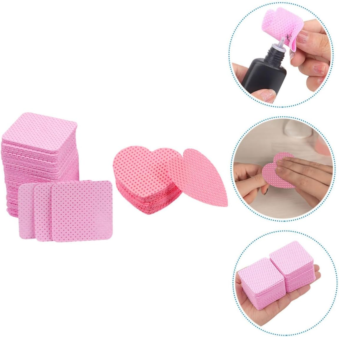400Sheets Nail Polish Remover Wipes Cleaning Pads for Eyelash Extensions and Nail Polish Removal Lint Cotton Wipes image number 2