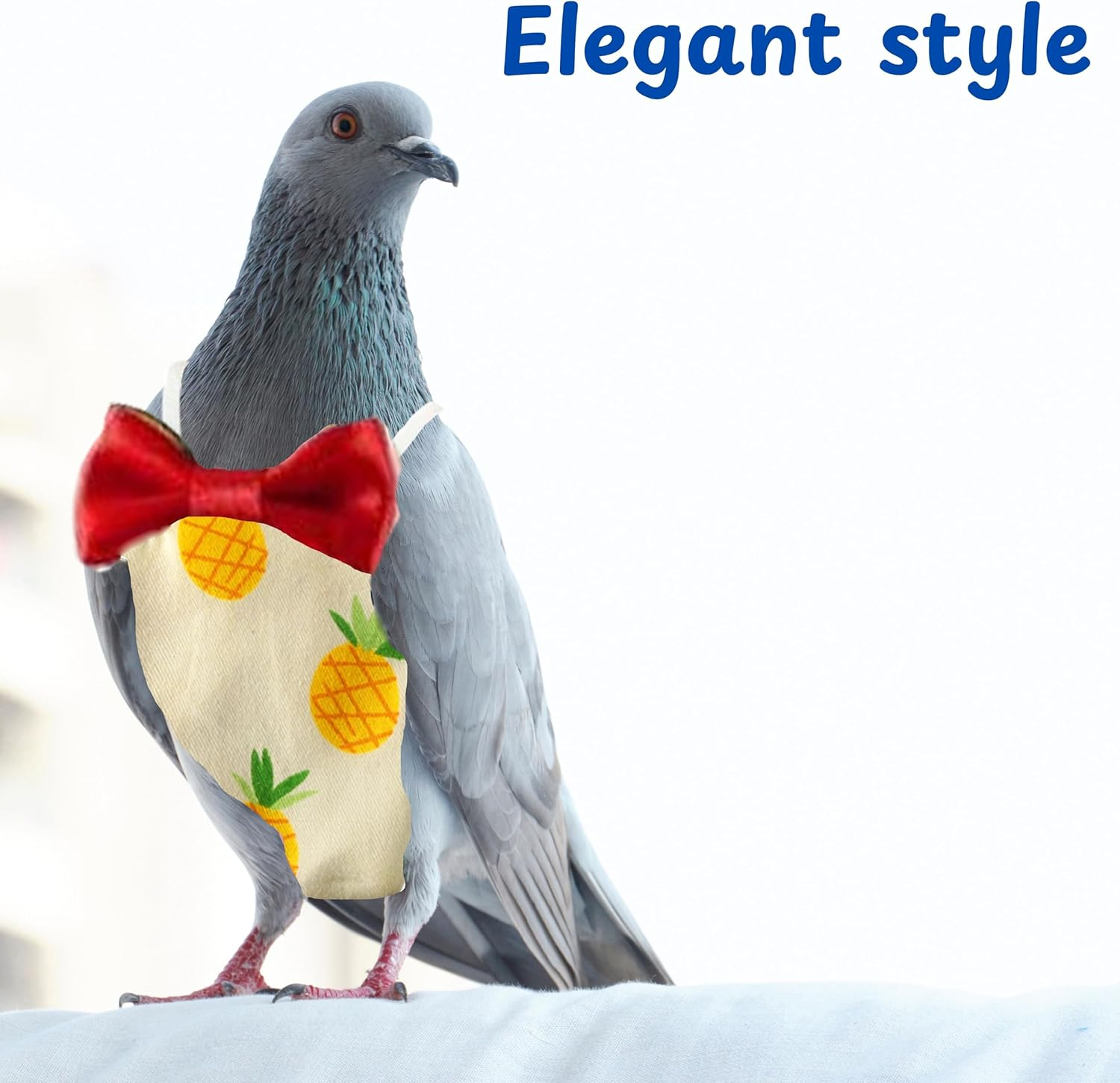 Birds Pigeon Diaper Pants Harness and Leash, Bird Diapers for Pigeons and Leash Harness, Diapers for Birds Cockatiel Parrot, Parakeet Diaper, Pigeon Pants, Parrot Clothes for Bird (Xl-Pineapple) image number 5