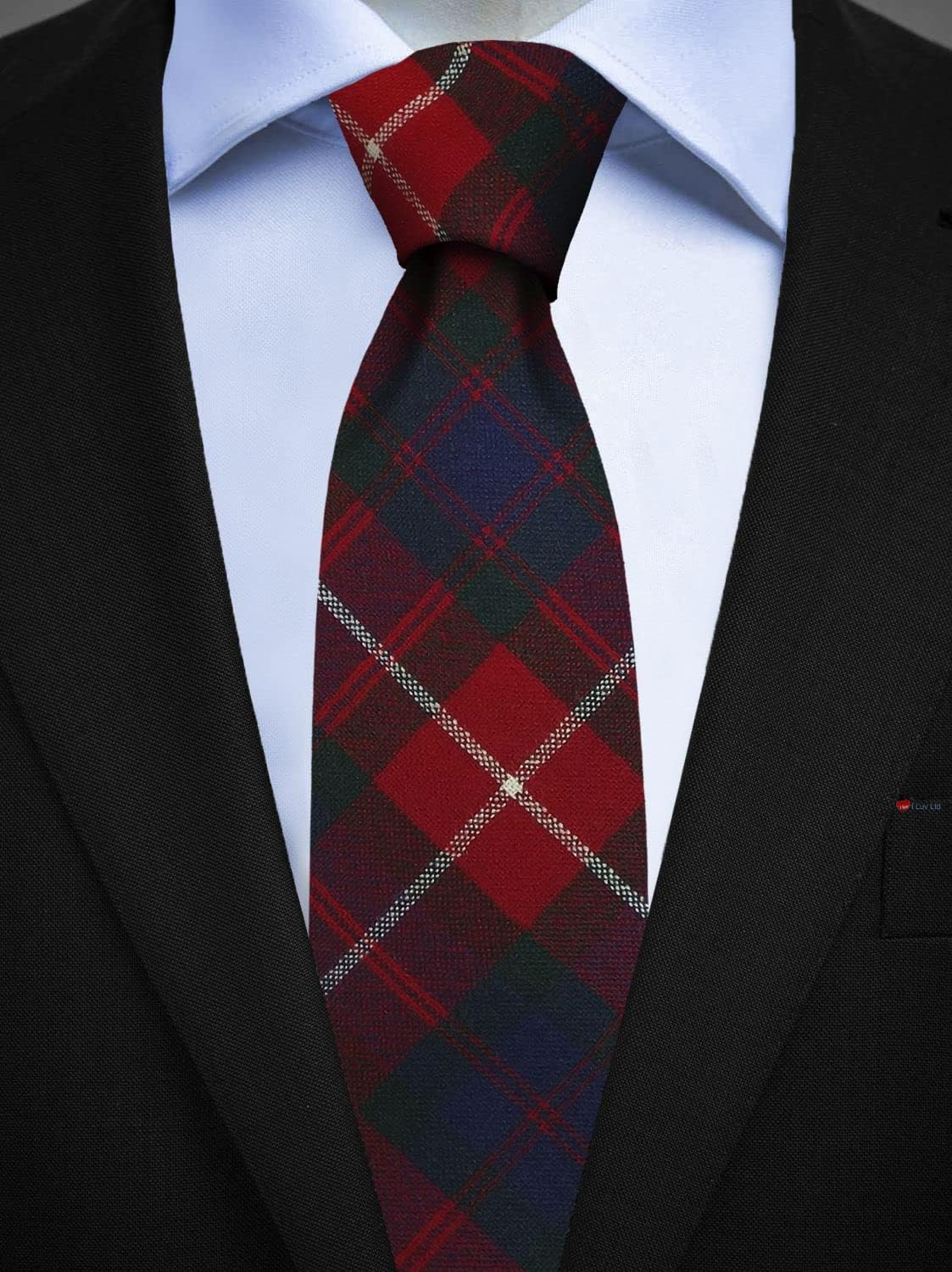 Mens All Wool Tie Woven and Made in Scotland in Fraser of Lovat Modern Tartan image number 1