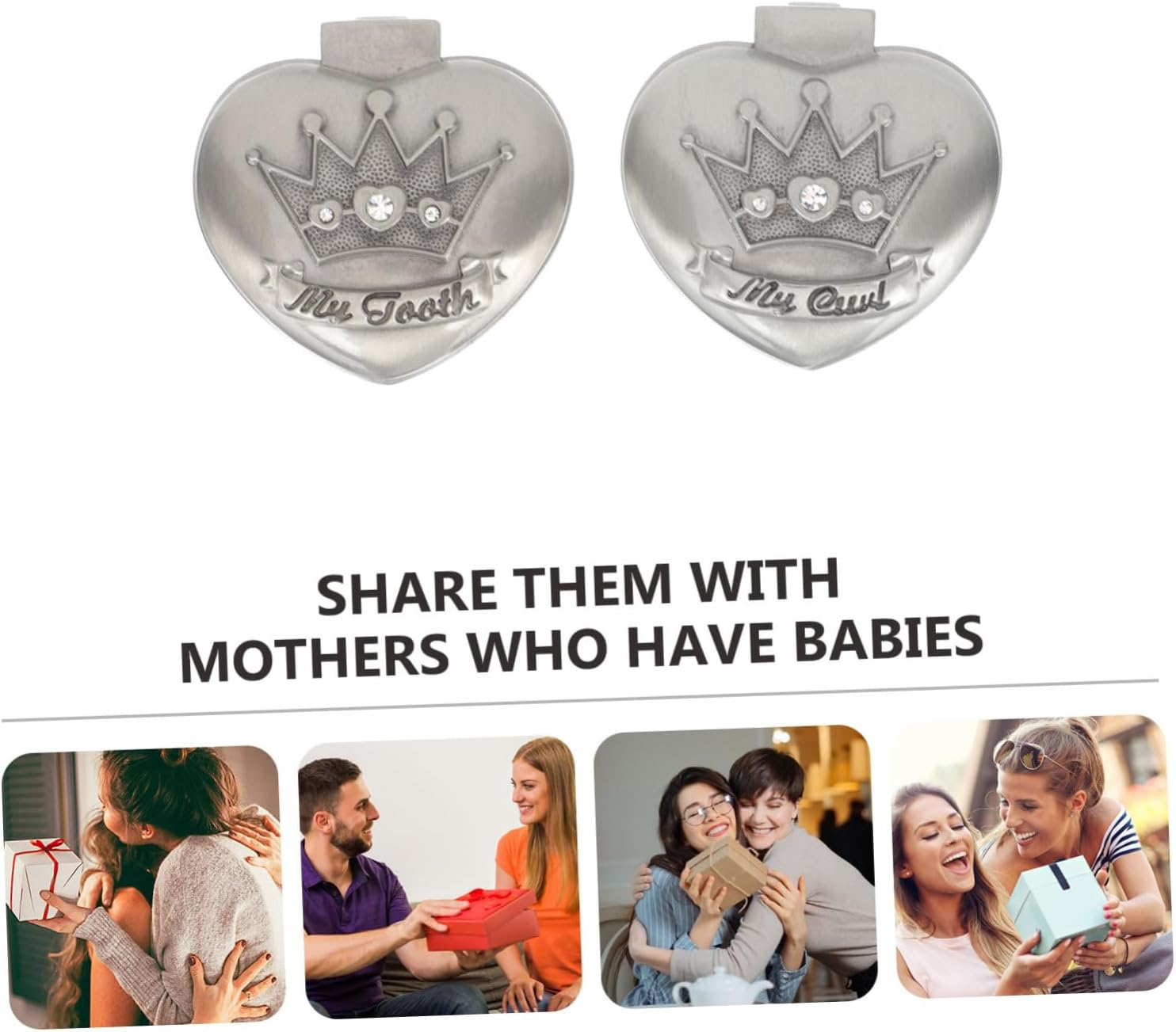 2Pcs Box Tooth Box Alloy Tooth Holder for Keepsake Collection for Boys Lightweight Storage for Cherished Childhood Memories image number 5