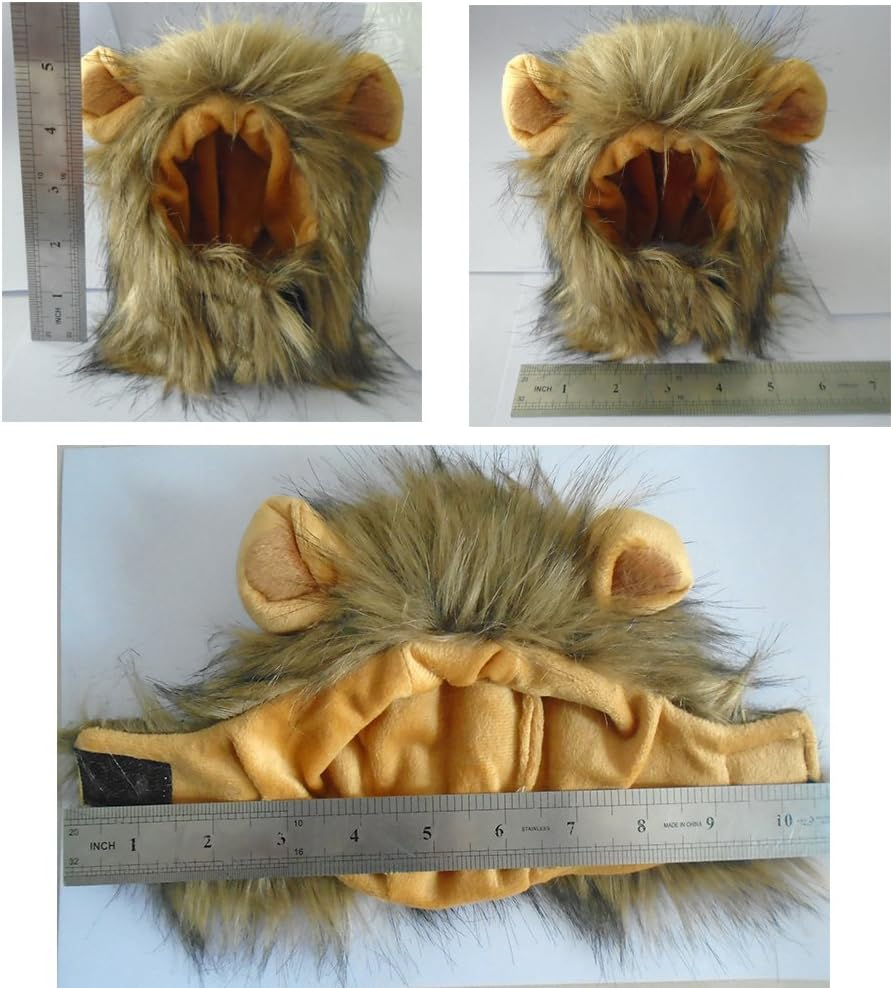 Bello Luna Lion Mane Wig for Dog and Cat Costume Pet Adjustable Washable Comfortable Fancy Lion Hair Dog Clothes Dress for Halloween Christmas Easter Festival Party Activity image number 3