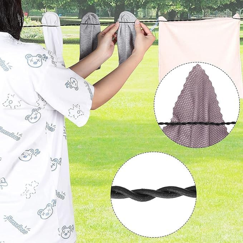 Clothes Drying Rope Line with Suction Cup,2Pcs Clothesline with Suction Cups,Portable Clothes Drying Rope Windproof Clothes Drying Rope with Suction Cups,Elastic Camping Clothesline with Suction Cups image number 5