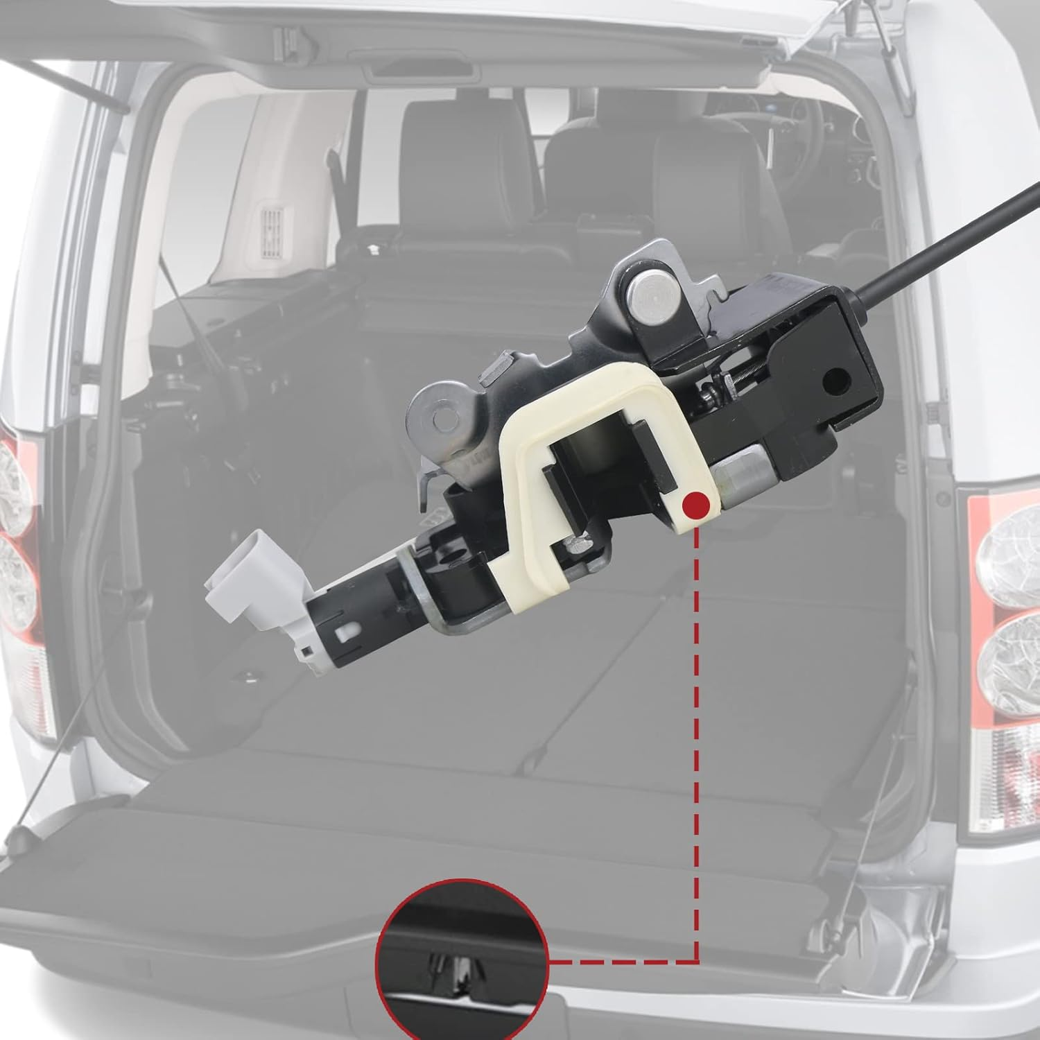 TQPONLY Tailgate Hatch Door Lock Actuator Compatible with Land Rover LR3 LR4 Discovery 3 4 2005-2016 Replaces FQR500220 Lift Gate Liftgate Actuator image number 6