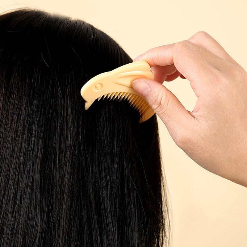 Ximimark 4 Pc Solid Color Lovely Rabbit Shaped Comb Portable Hair Comb Easy to Carry Easter Bunny Hair Styling Tool for All Type of Hair