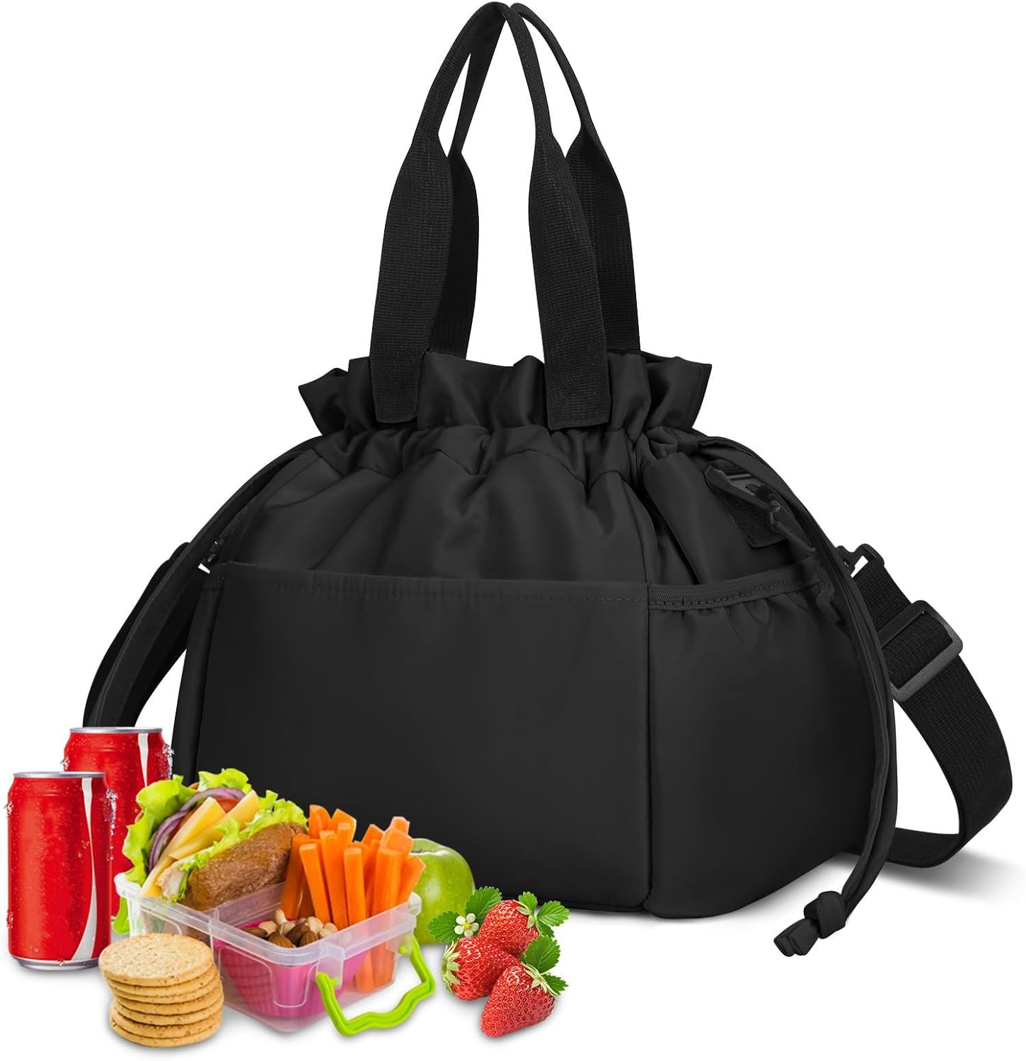 Insulated Lunch Bag for Men & Women,Waterproof and Leakproof Small Lunch Bag,Reusable Work Lunch Bag,Long-Lasting Heat-Retaining Cooler Bag,Lunch Tote Bag for Work, Office, Picnic, Travel image number 3