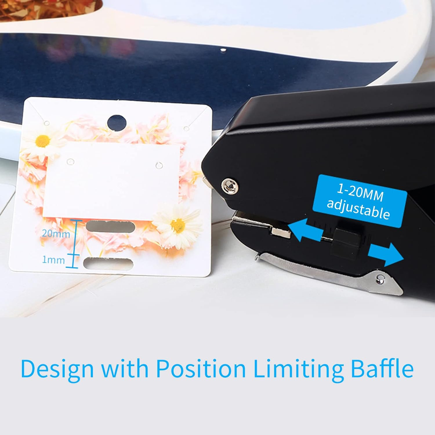 Nurdo Heavy-Duty Slot Metal Single Hole Puncher 1-Hole Paper Punch 10 Sheet Capacity for ID Card PVC Photo Slot and Paper Chipboard Art Project Documents Office School Home Supplies image number 6