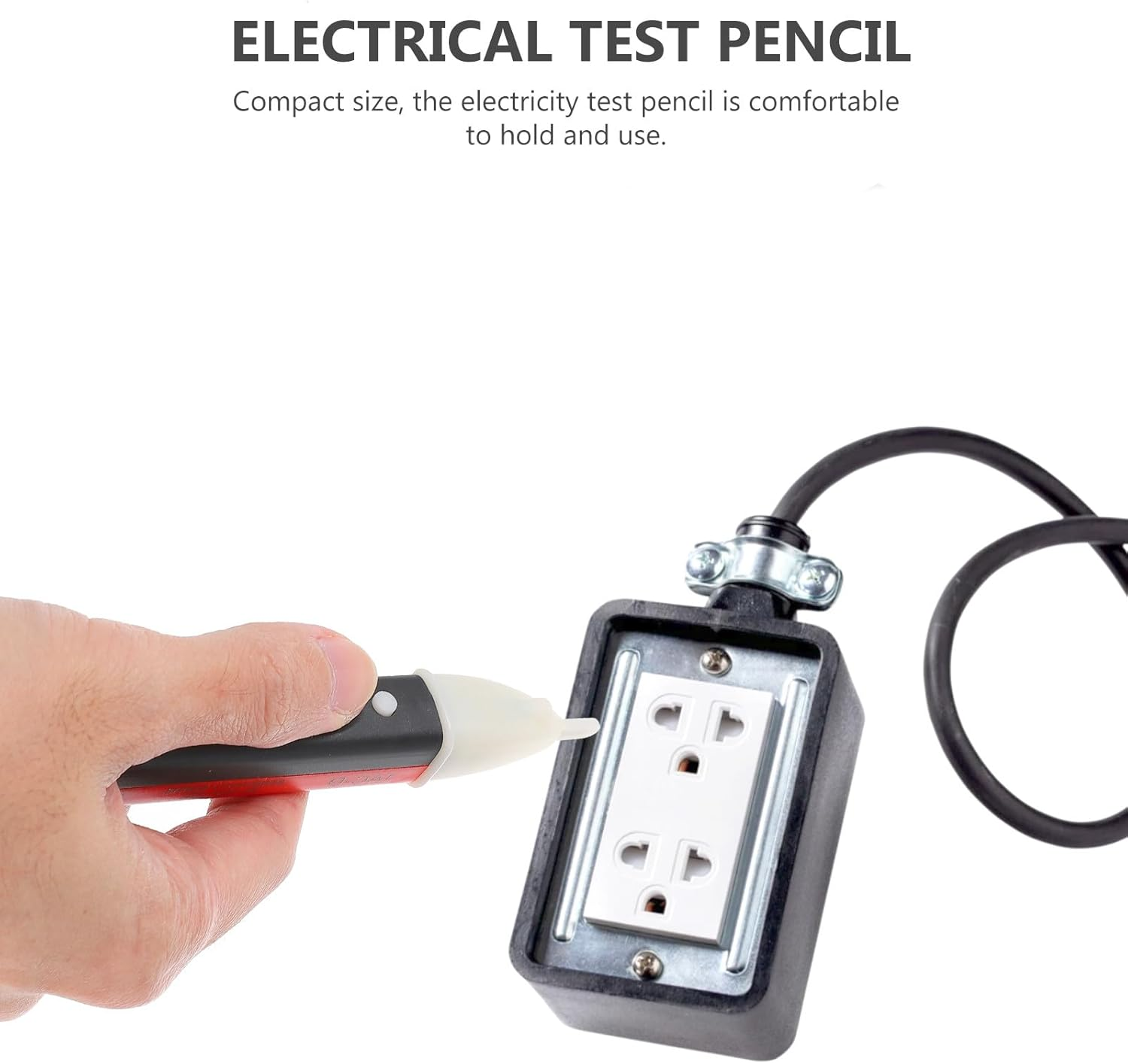 WOONEKY Non-Contact Electrician Test Pen with Sound and Light Alarm, Multifunctional Voltage Tester Pencil for Ac Detection, Red Electrical Testing Tool for Professional Use