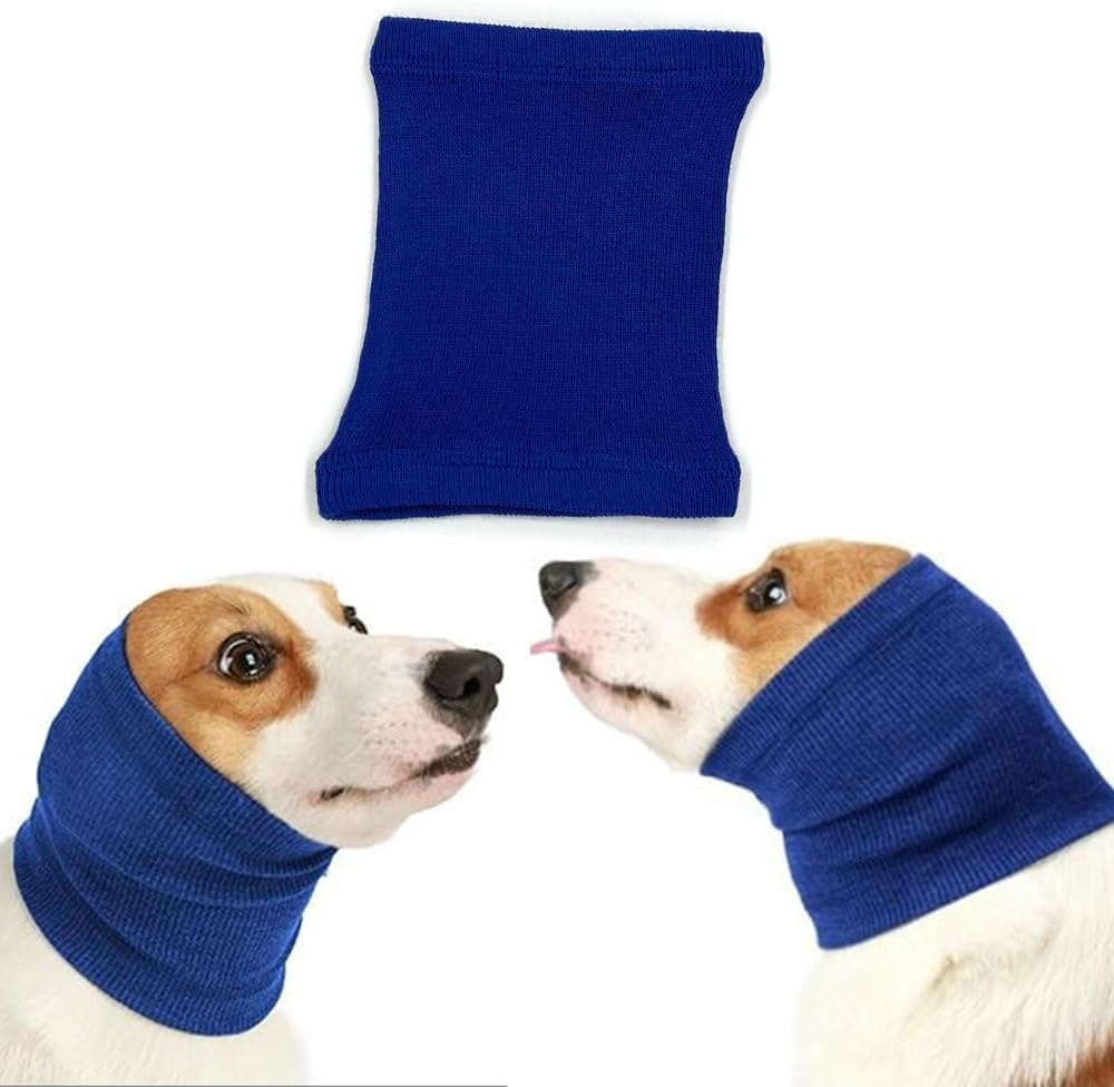 Dog Ear Wrap, Quiet Dog Fireworks Muffs, Ears Covers Hood for Noise Bath,The Grooming and Force Drying Pet Ears Protector and Warmer - M image number 3
