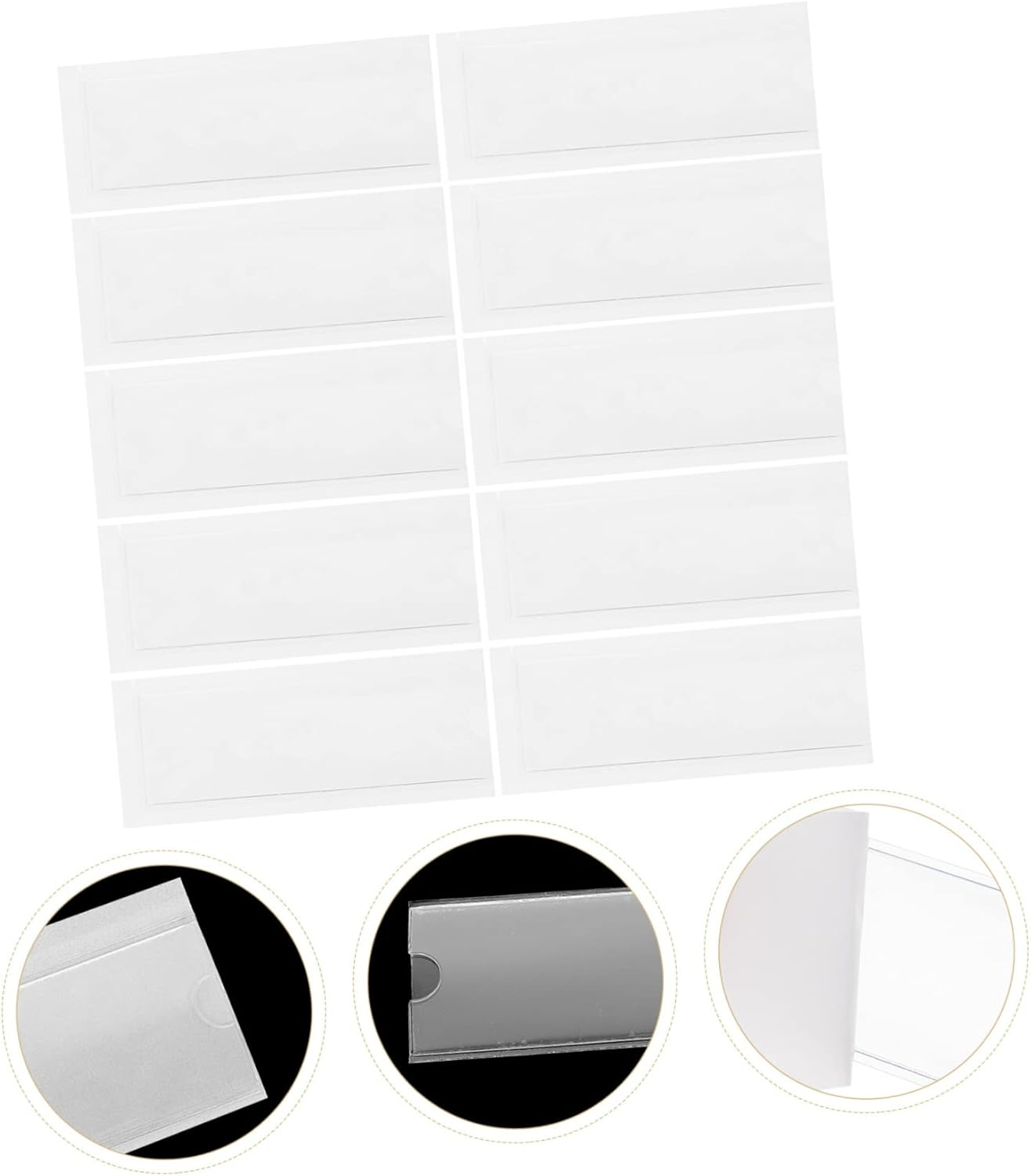 STOBOK 90Pcs Self-Adhesive TCG Sleeves Card Holders Passport Pouch Material Card Pouches for Trading Storage