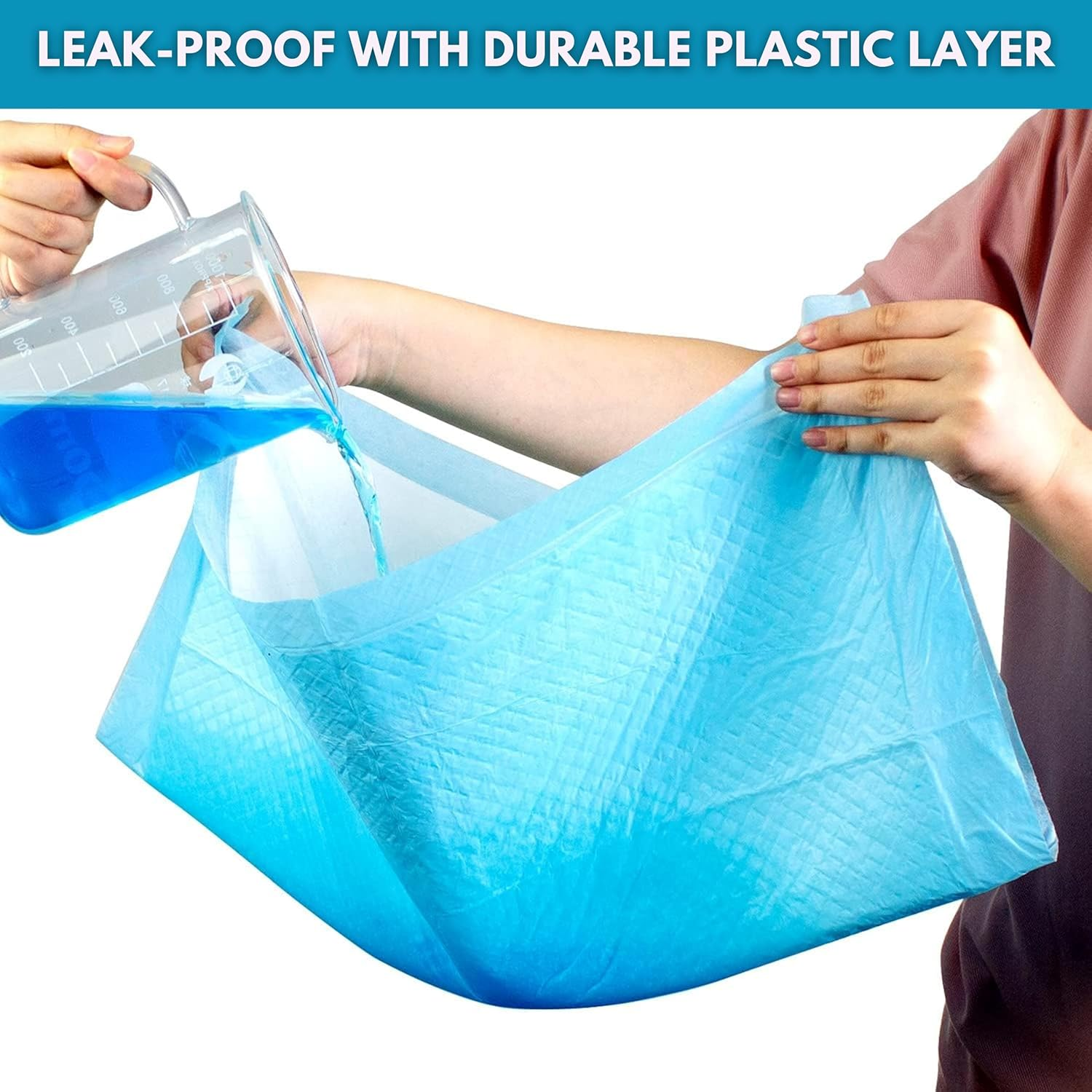 Large Pee Pad for Dogs 60X60Cm, 40 Count &ndash; Ultra Absorbent, Leak-Proof, Odor-Control Puppy Training Pads with 5 Layer Protection &ndash; Non-Slip Design, Disposable Potty Pads for Home & Travel Use image number 1