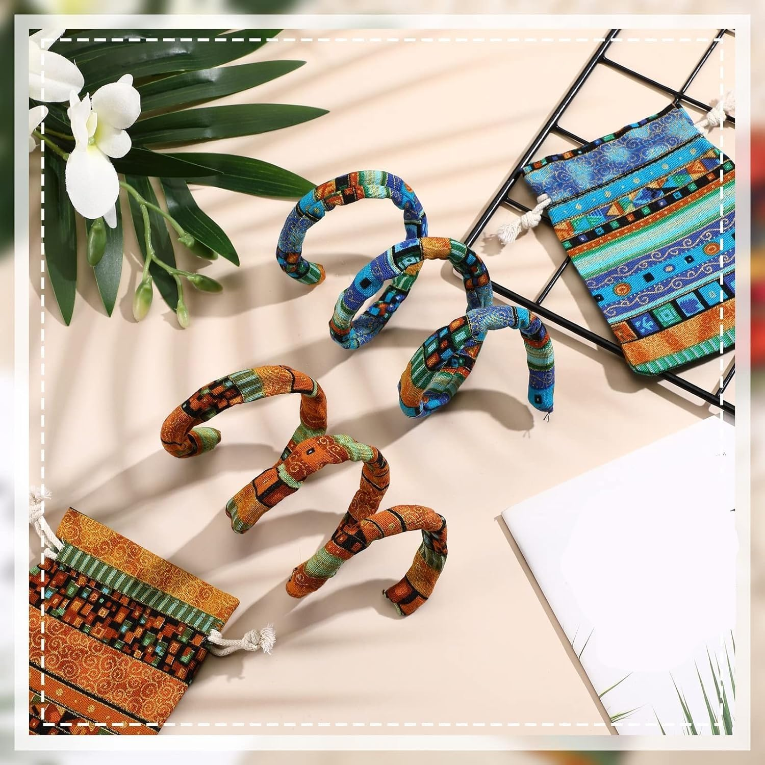 2 Pcs Spiral Lock Hair Tie Dreadlocks Accessories for Men Women Bendable Hair Tie Dreadlocks Ponytail Holder Long Dread Bands for Braids image number 4