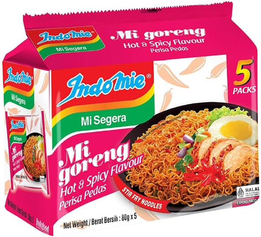 Indomie Mi Goreng Hot and Spicy Flavour Instant Noodles, 80G X 5 image number 2