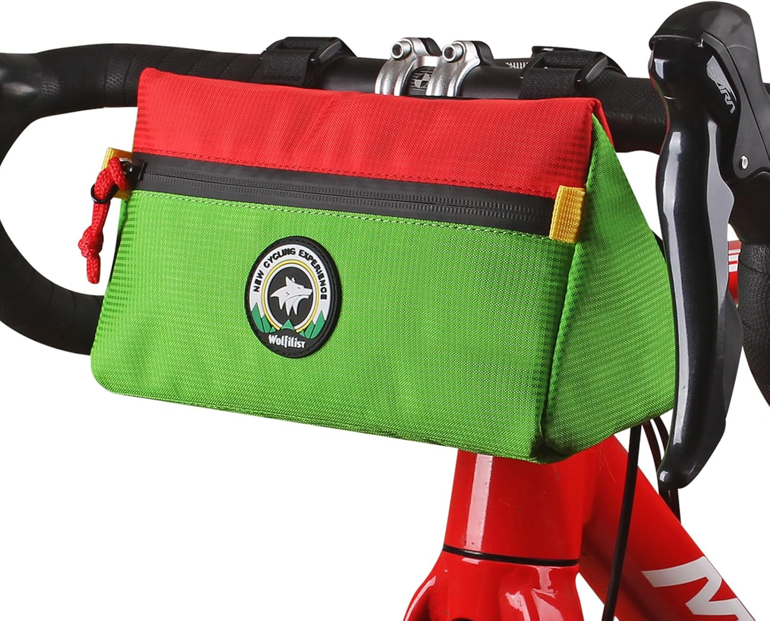 Vortika Bike Handlebar Bag, Bicycle Front Bag, Kids Handle Bar Bag, Storage Bag with Shoulder Strap for Men Women Kids Outdoor Road MTB Cycling(Blue + Red)