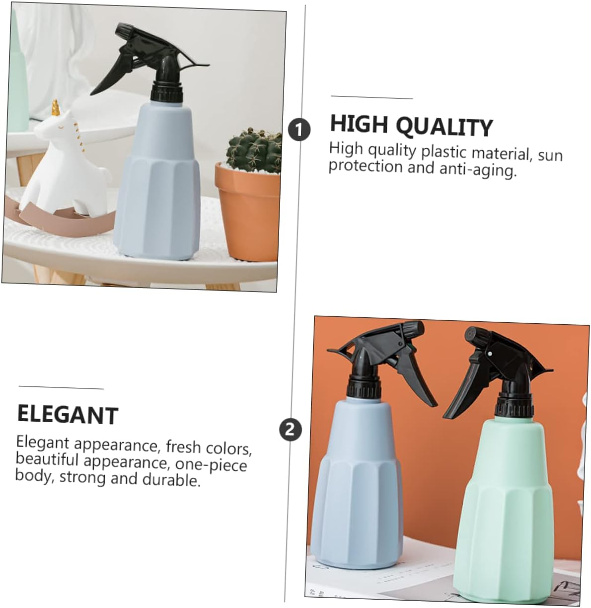 BESPORTBLE 4Pcs Gardening Flower Watering Can Household Plastic Spray Bottle Water Sprayer Bottle for Garden Watering for Boys and Girls to Use as Mist Water image number 2