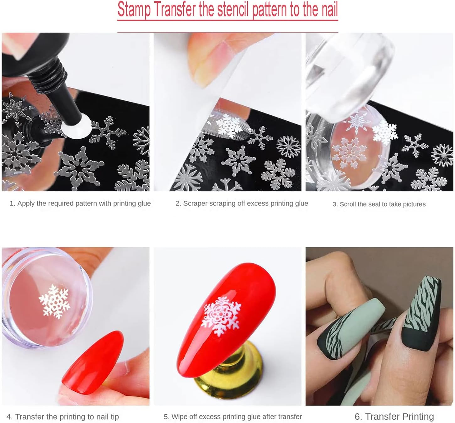 Halloween Nail Stamping Plate, Nightmare before Christmas Theme Stamp Set with Ghosts and Holiday Designs, Halloween Holiday Nail Stamping Plate, Nail Stamp for Women and Girls, DIY Salon image number 3