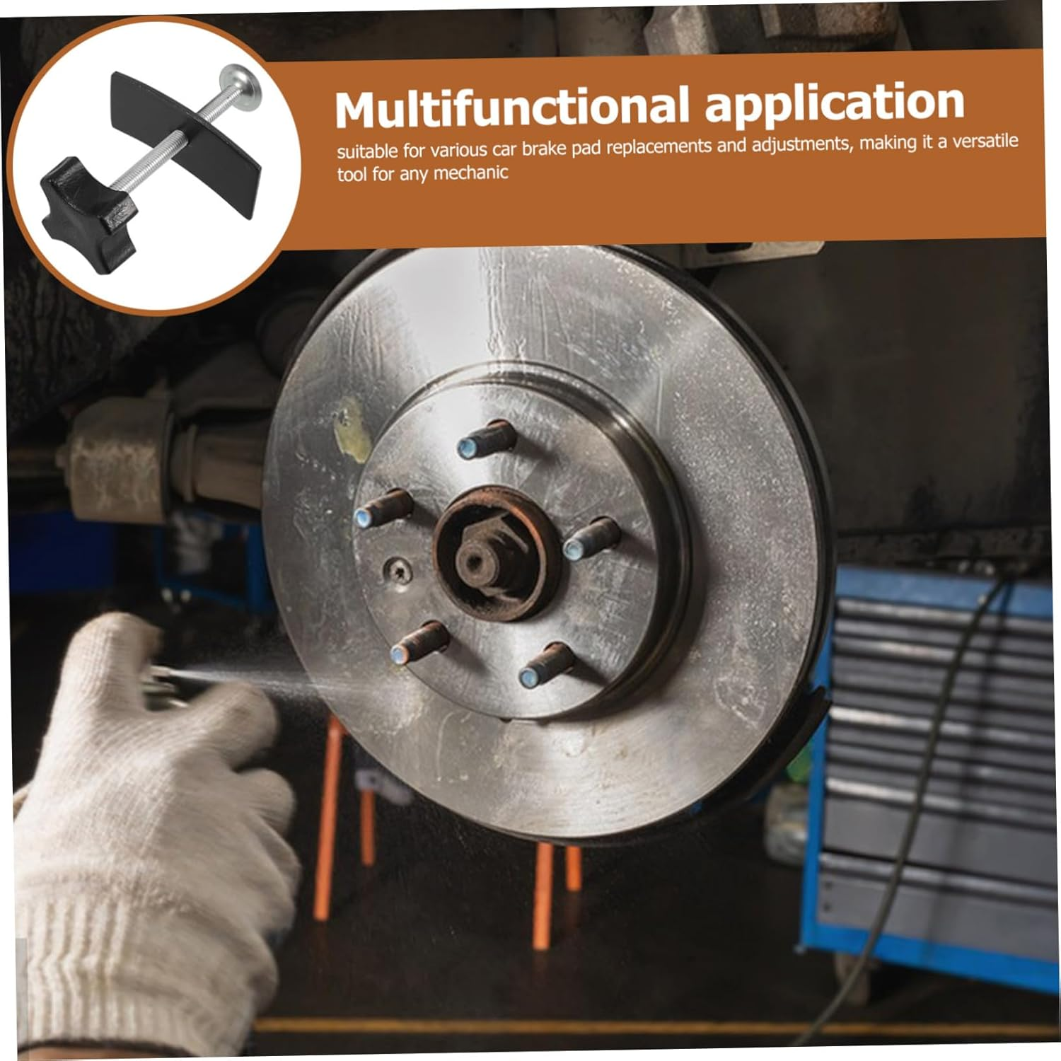 NOLITOY Brake Pad Tool Hand Brake Caliper Tool Heavy Duty Easy Operation Automotive Replacement Parts image number 3