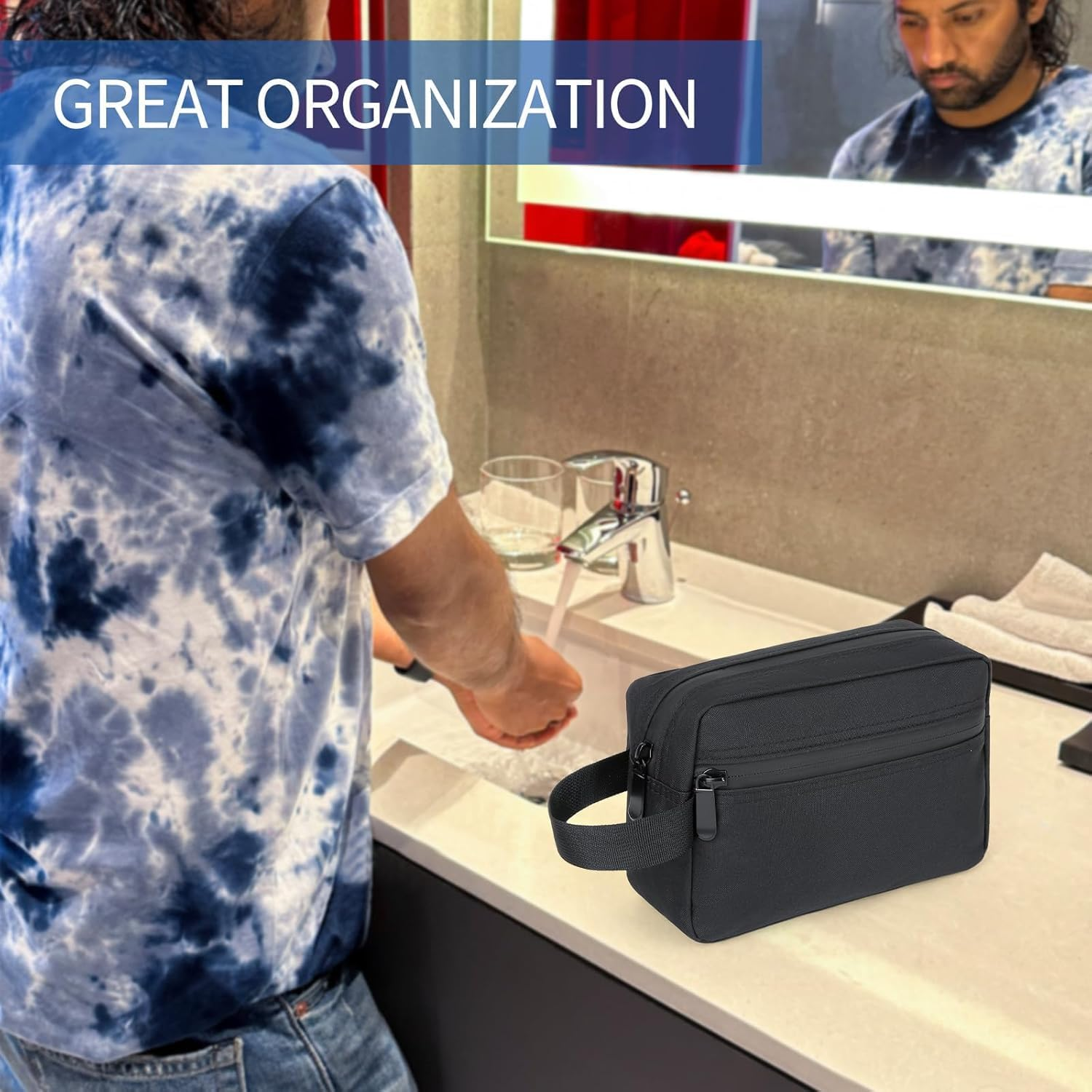 Travel Wash Shaving Bag Gym Shower Bathroom Bag,1Pc Gym Shaving Shower Bathroom Bag,Travel Toiletry Bag Makeup Cosmetic Bag Shaving Bag,Toiletry Organizer Wash Bag Makeup Cosmetic Gym Shaving Bag