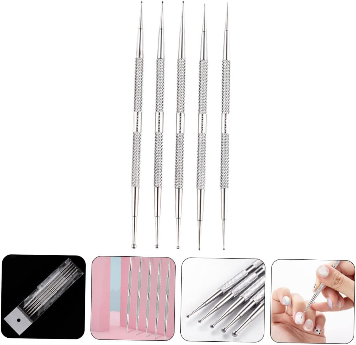 PACKOVE 5Pcs Nail Pen for Manicure Diamond Art Pens Nail Diy Tool Sturdy Construction image number 6