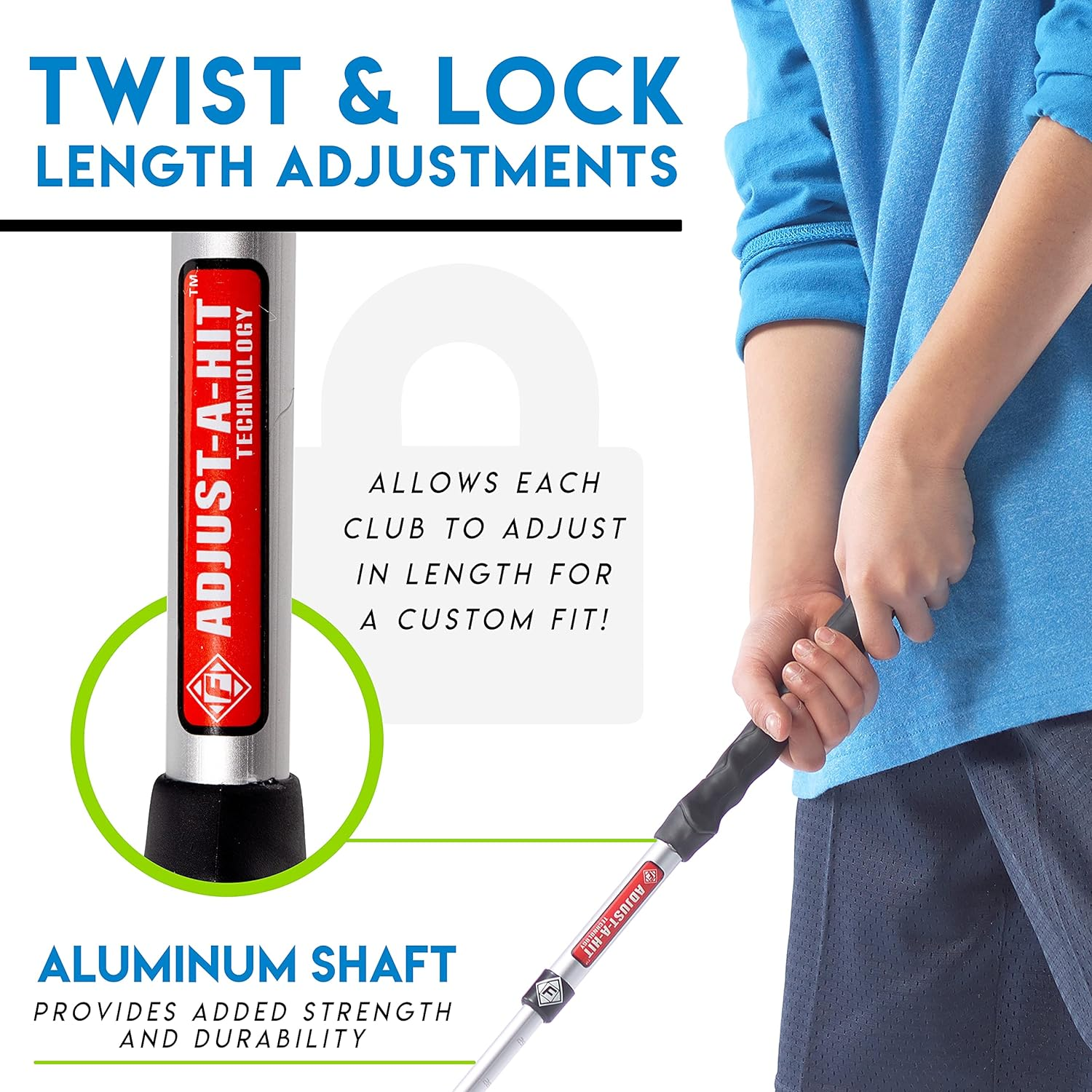 Franklin Sports Youth Golf Set with Adjust-A-Hit Technology image number 3