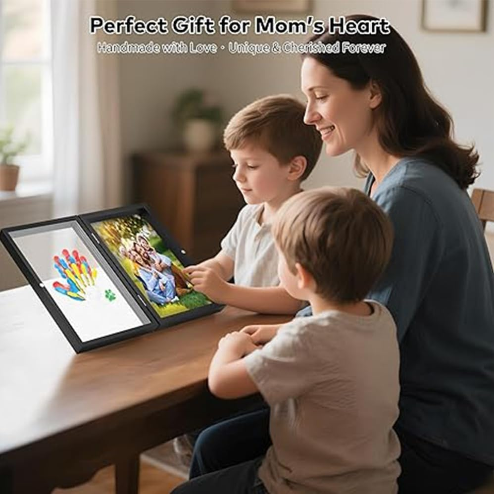 DIY Craft Souvenir Photo Frame, Family Handprint Photo Frame, Handprint Decoration Kit, Suitable for Parents and Newborns, Couples, Anniversary Home Items image number 5