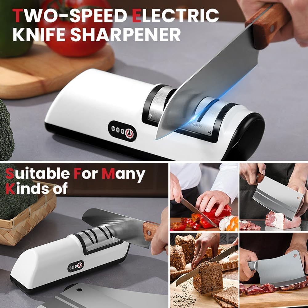 Tootoo Kitchen Electric Knife Sharpener &ndash; Multifunctional Automatic Professional 4-Gear Sharpener for Chef, Steak, and Kitchen Knives image number 2