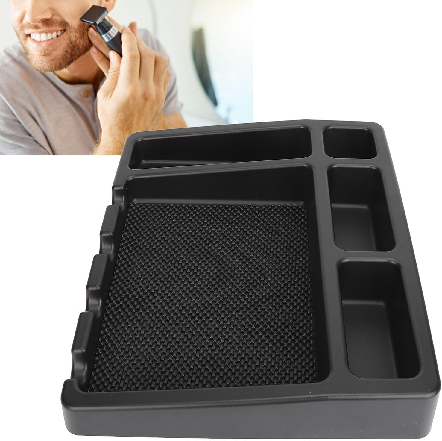 Fockety Hair Scissors Storage Rack Barber Scissors Storage Box with Non-Slip Mat, Hairdressing Combs, Clips, Scissors, Organiser, Hairdressing Scissors Container for Salon