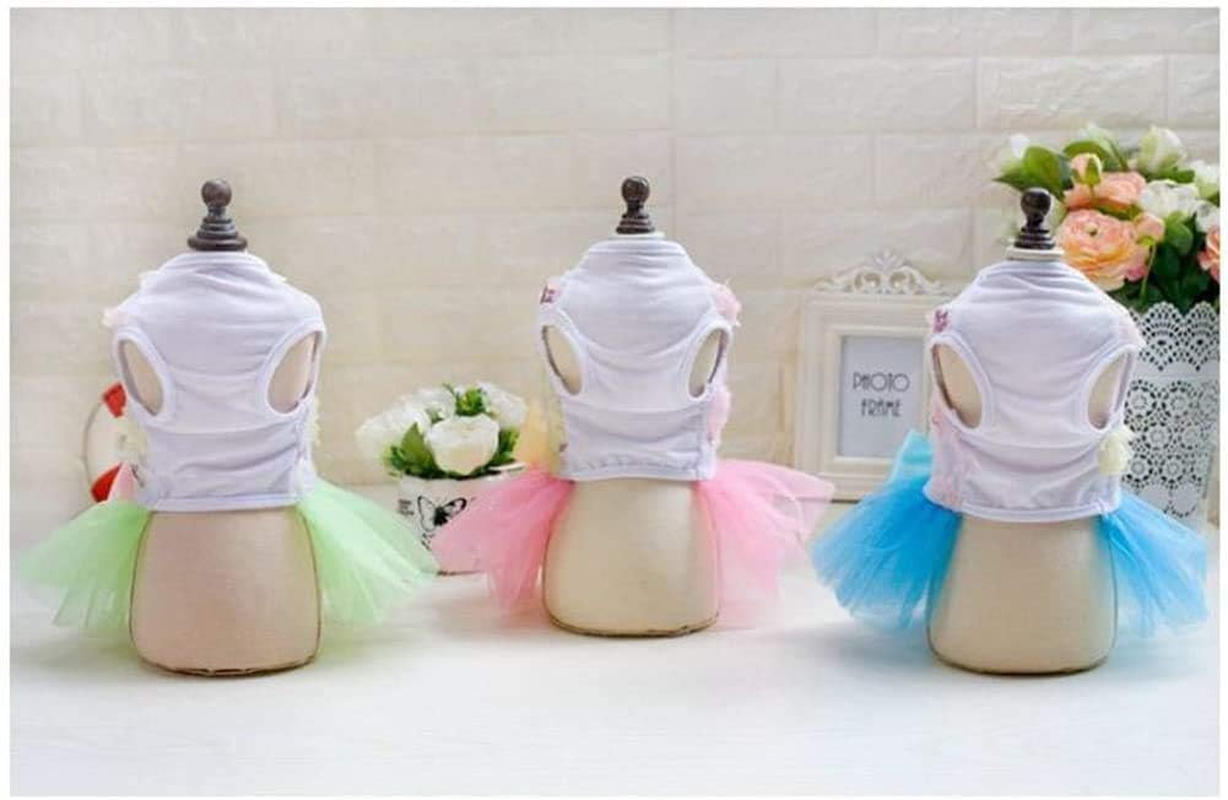 Rdc Pet Dog Dress Puppy Dog Princess Dresses,Tutu Flower and Sequin Dot Wedding Lace Dress Luxury Bow Dress for Small Dog Girl (L, Pink) image number 6