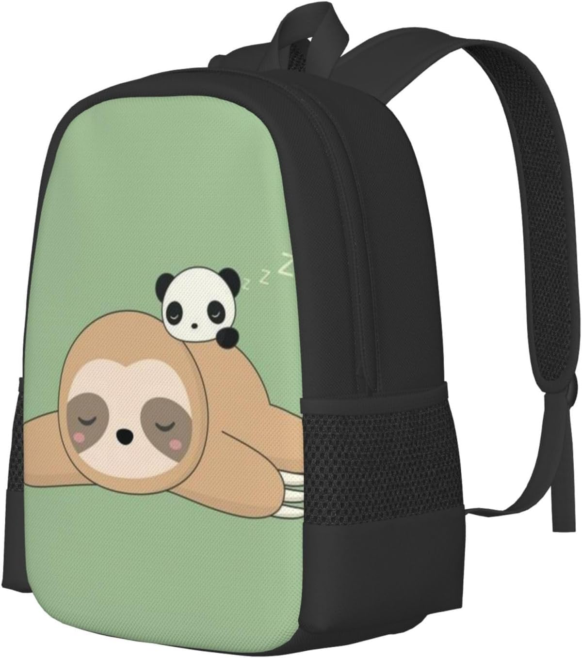 COMAAM Cute Panda and Sloth Simple and Large Capacity Backpack Laptop Bag Can Accommodate 15 Inch Laptops image number 4