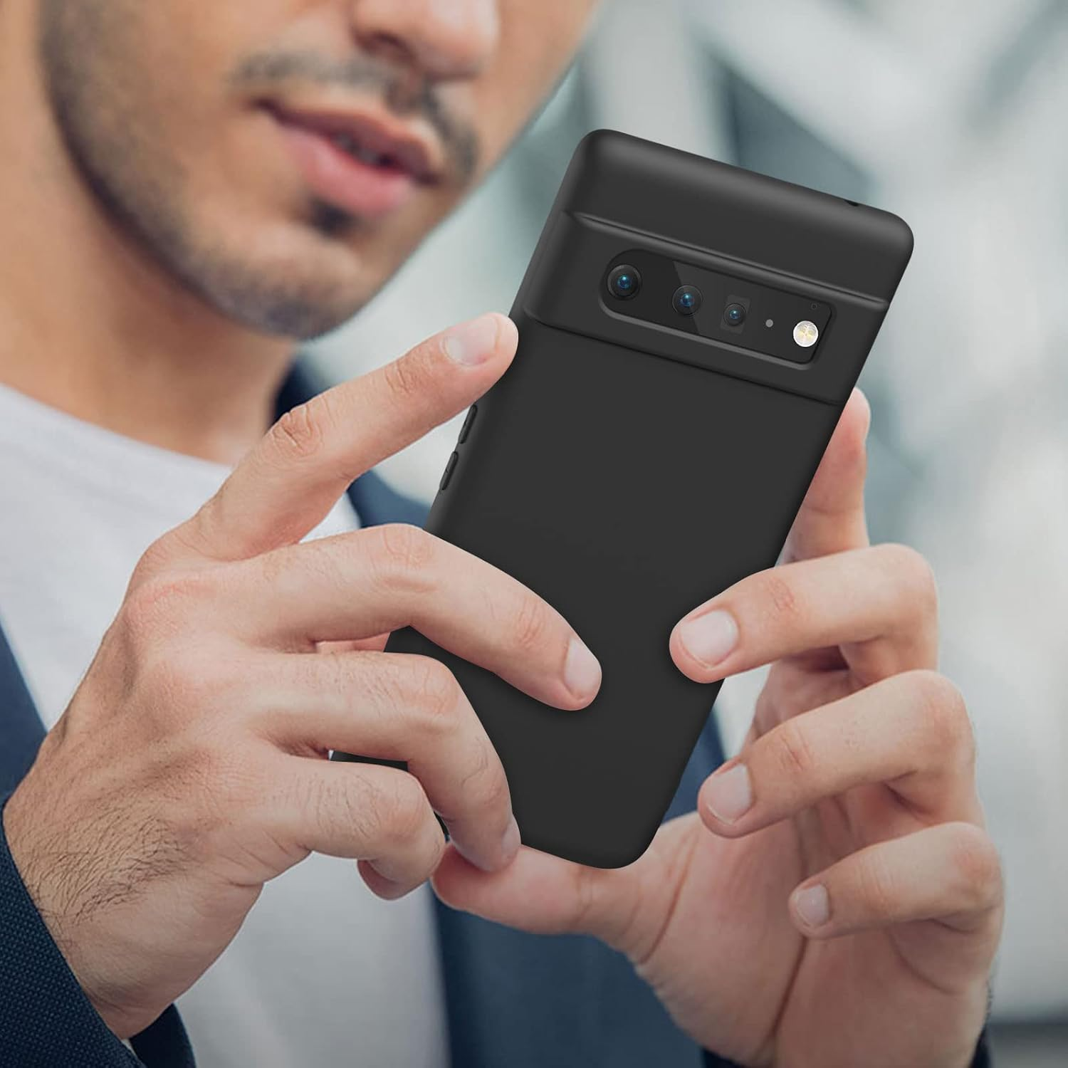 Soft Silicone Case for Google Pixel 6 Pro Case(2021), Ultra Thin Flexible Premium Rubber Full Body Protection Anti-Fingerprint Dustproof Shockproof Scratch Resistant Cover image number 2