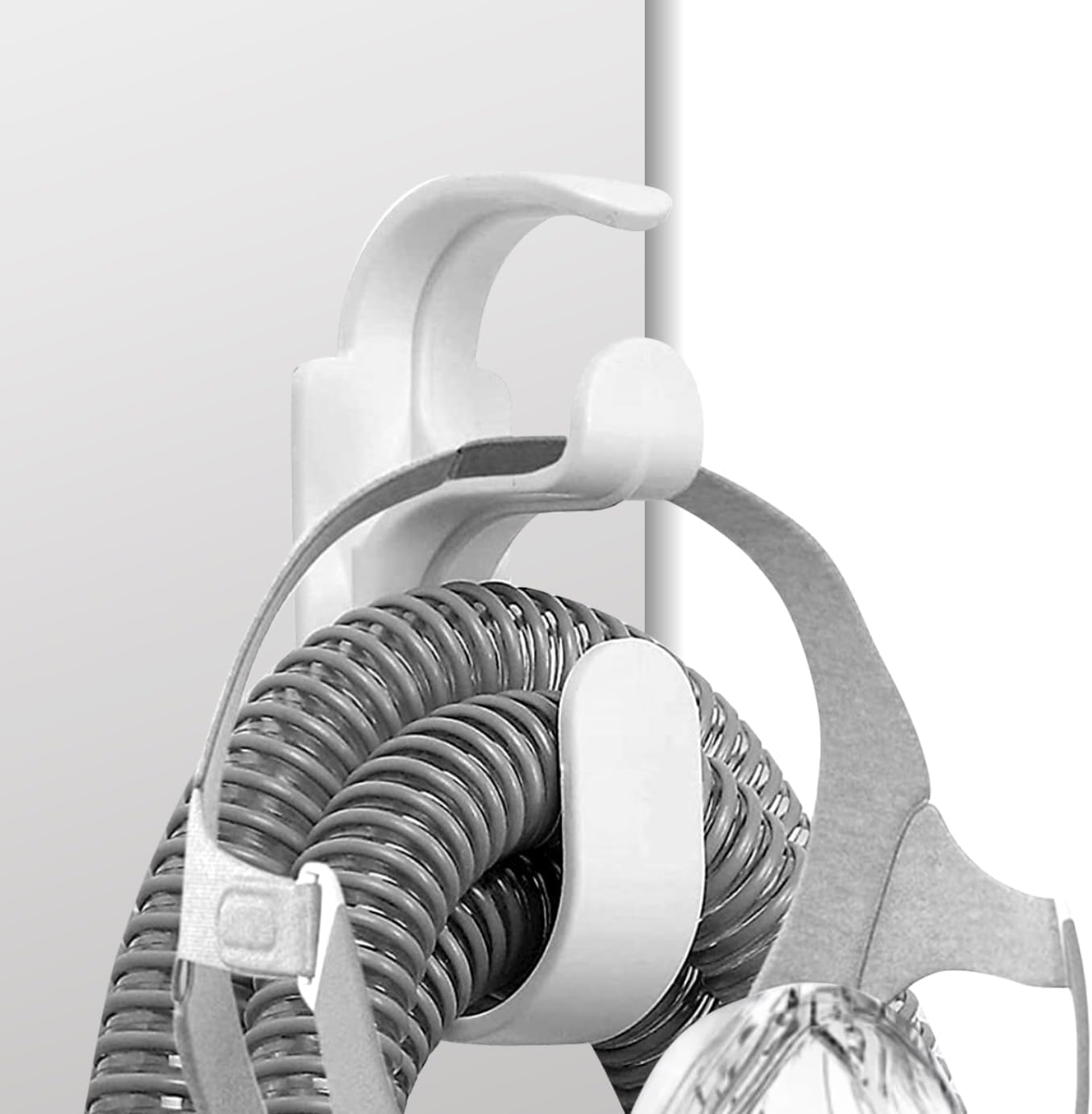 Cpap Hose Holder & Cpap Mask Hook Double Hanger, Keep Cpap Hose & Cpap Mask Dry and Clean, the Cpap Bracket Avoids the Entanglement of the Hose and Ensures That You Can Sleep When You Replace It (3)