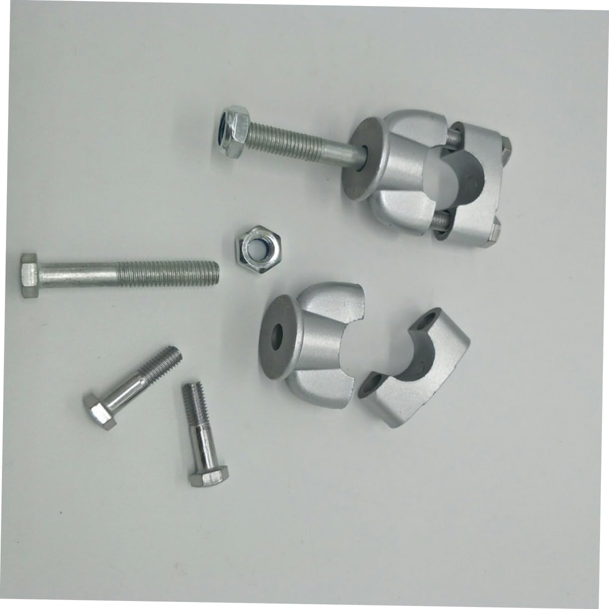 Motorbike Handlebar Riser Clamps 2Pcs Handlebar Riser Connecting Clamps Compatible Handlebars Lightweight Sturdy