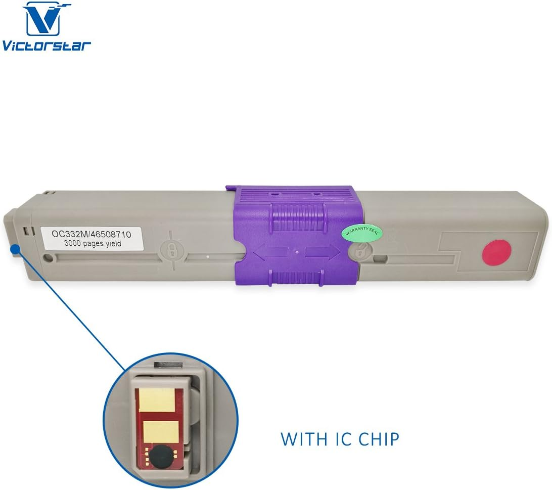 VICTORSTAR Compatible Toner Cartridges C332 MC363 C332Dn Mc363Dn C332Dnw Mc332Dnw 4 Colors 3500 Pages for Black 3000 Pages for C M Y for OKI Okidata Color Laser Printers image number 6