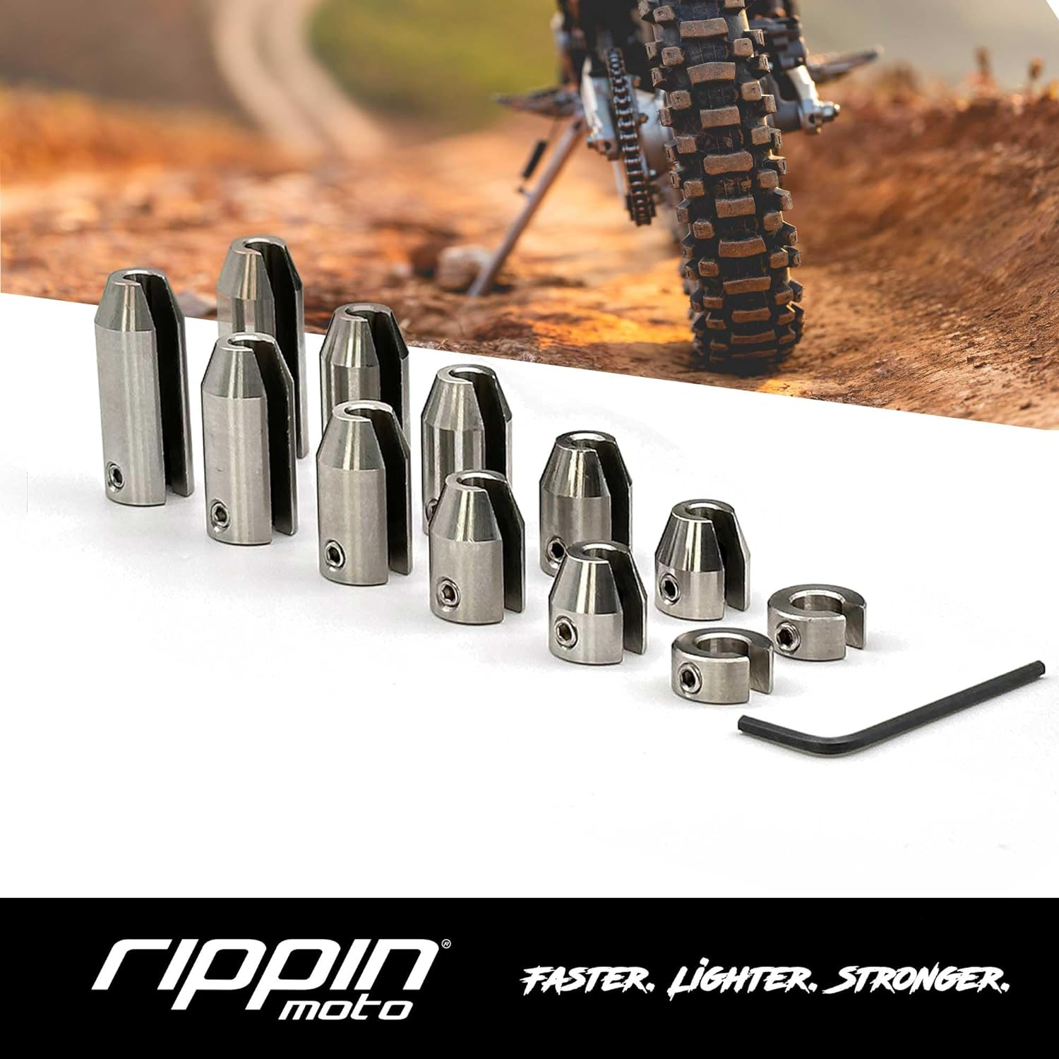 Rippin Moto 12-Pack Motorcycle Wheel Weight Kit | Premium Reusable Nickel Finish Brass Spoke Weights for Motorcycle Wheel Balancing, RPN-12PK-SIL-WGT-KIT image number 5