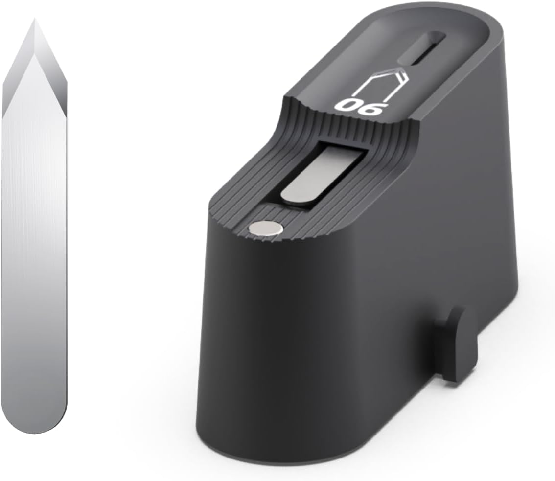 HOZO 10Pcs Neoblade 06 Double Edge Blade, Moisture-Proof Blister Pack, for Precision Engraving & Sharp Groove Carving, Spring-Loaded Safety Dispenser, Disposal Slot, Stackable Blade Storage Box image number 1