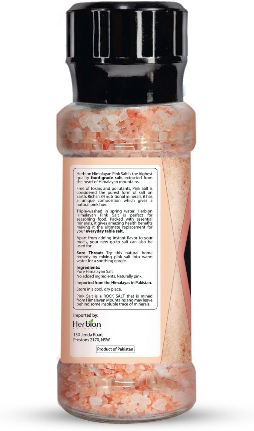Herbion Naturals Himalayan Pink Salt Grinder - Coarse Grain, 225 Grams | GMO Free, Vegan, Kosher Certified | Chemical Free, All-Natural image number 6
