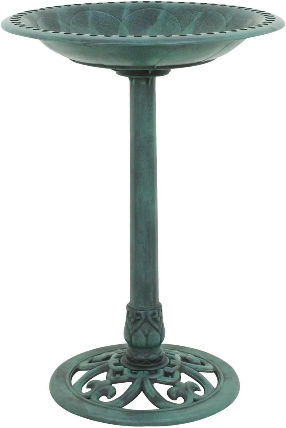 Birdbath Water Bowl Bird Bath Feeder Station Outdoor Pedestal Garden Decor Art