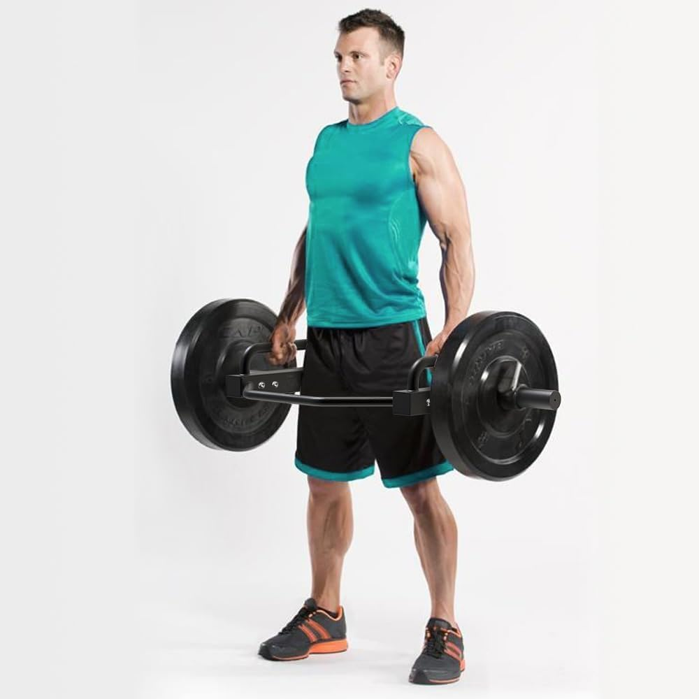 Durable Olympic Hex Deadlift Barbell with Solid Handles Ideal for Weight Lifting Trap & Shrug Workouts image number 2